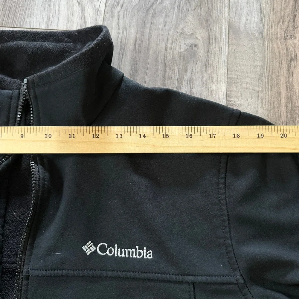 Columbia Men's Ascender Softshell Full Zip Jacket Large Black Omni-Shield XM6093